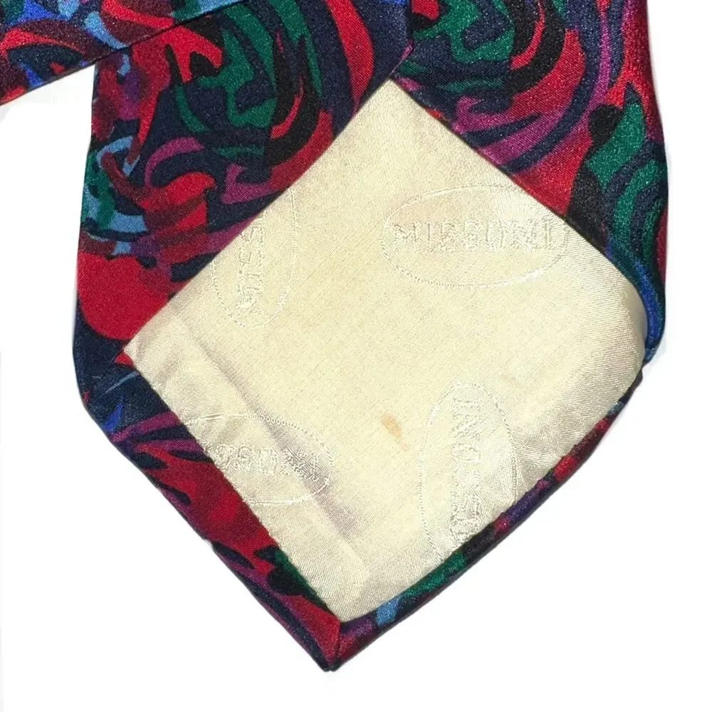 Missoni Vintage Abstract Swirl Silk Tie